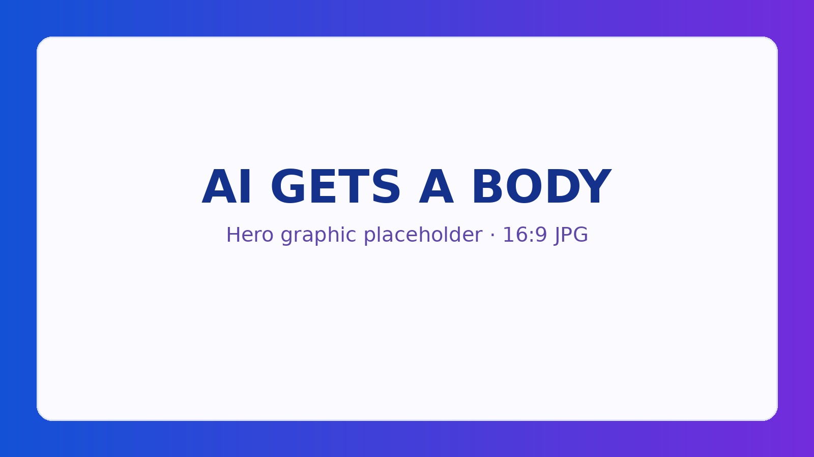 Platzhaltergrafik: Datenströme fließen von einem Computer in einen humanoiden Roboter